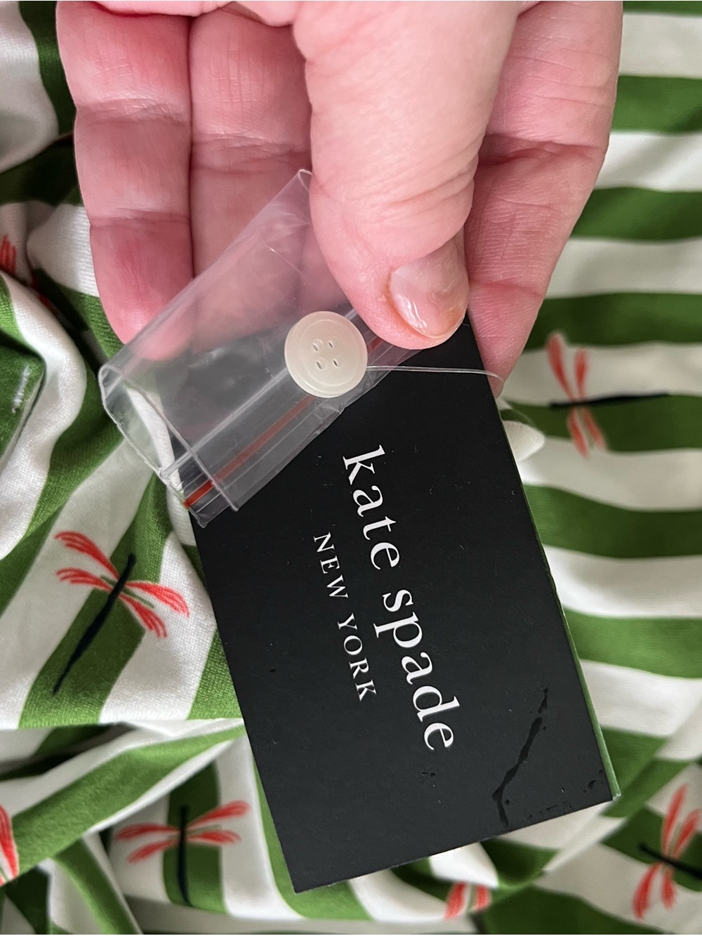 NWT kate spade Green and White Striped Dragonfly Short-Sleeve Pajama Set Size XL - Picture 13 of 15